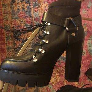High Heeled Zara lace up boot
